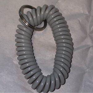 Gray Spiral cord Keychain